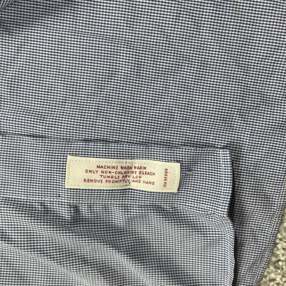 Brooks Brothers Dress Shirt Mens 17 4 5 Non Iron Button Down Cotton Blue - Picture 5 of 12